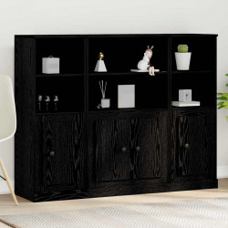 Highboard Czarny Dąb 132 x 35,5 x 103,5 cm