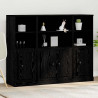 Highboard Czarny Dąb 132 x 35,5 x 103,5 cm
