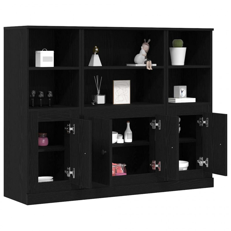 Highboard Czarny Dąb 132 x 35,5 x 103,5 cm