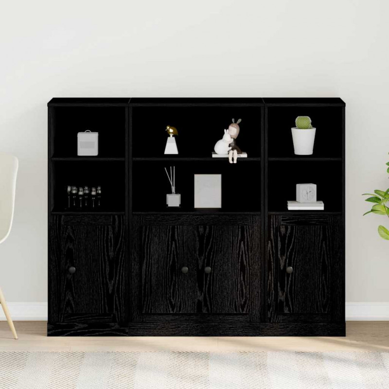 Highboard Czarny Dąb 132 x 35,5 x 103,5 cm