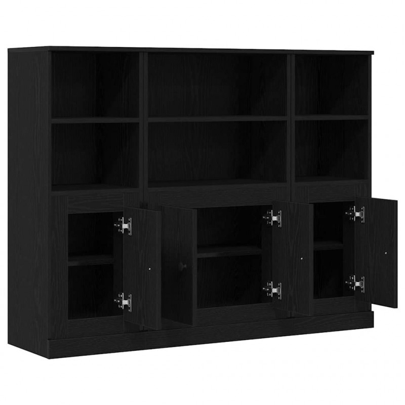 Highboard Czarny Dąb 132 x 35,5 x 103,5 cm