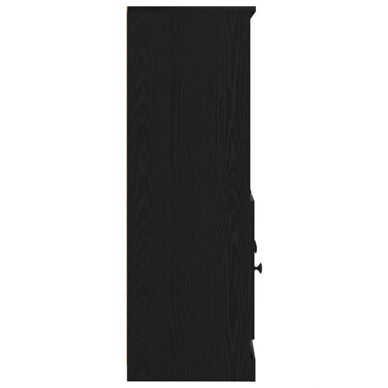 Highboard Czarny Dąb 132 x 35,5 x 103,5 cm