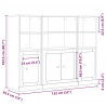 Highboard Czarny Dąb 132 x 35,5 x 103,5 cm