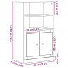 Highboard Czarny Dąb 132 x 35,5 x 103,5 cm