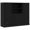 Highboard z szufladą Czarny Dąb 132 x 35.5 x 103.5 cm