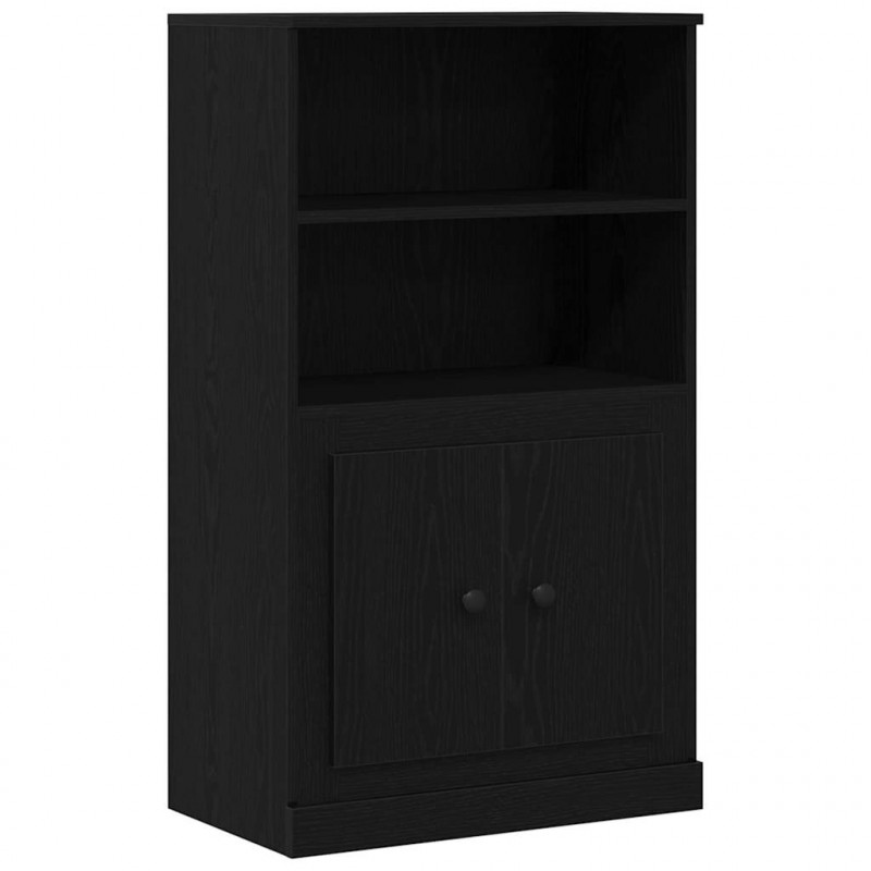 Highboard z szufladą Czarny Dąb 132 x 35.5 x 103.5 cm
