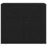 Highboard Czarny Dąb 80 x 33 x 150 cm Materiał drewnopochodny