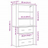 Highboard Czarny Dąb 80 x 33 x 150 cm Materiał drewnopochodny