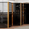 Parawan 5-panelowy, czarny, 350 x 180 cm