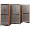 Parawan 5-panelowy, czarny, 350 x 180 cm