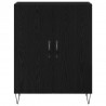 Highboard 2 pcs Czarny Dąb Materiał drewnopochodny