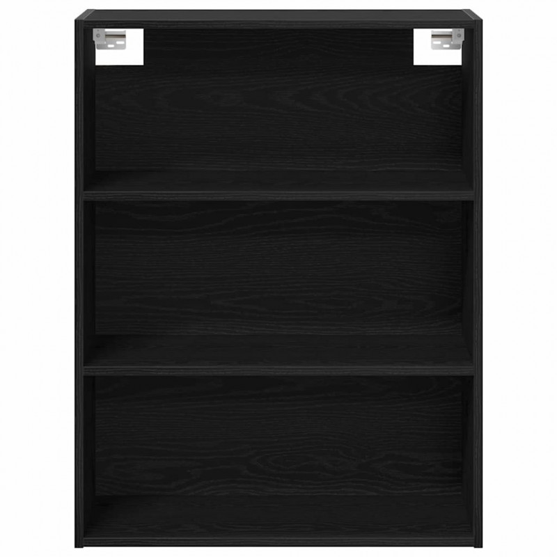Highboard 2 pcs Czarny Dąb Materiał drewnopochodny