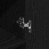 Highboard 2 pcs Czarny Dąb Materiał drewnopochodny
