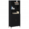 Highboard Czarny Dąb 69,5 x 34 x 180 cm Materiał drewnopochodny