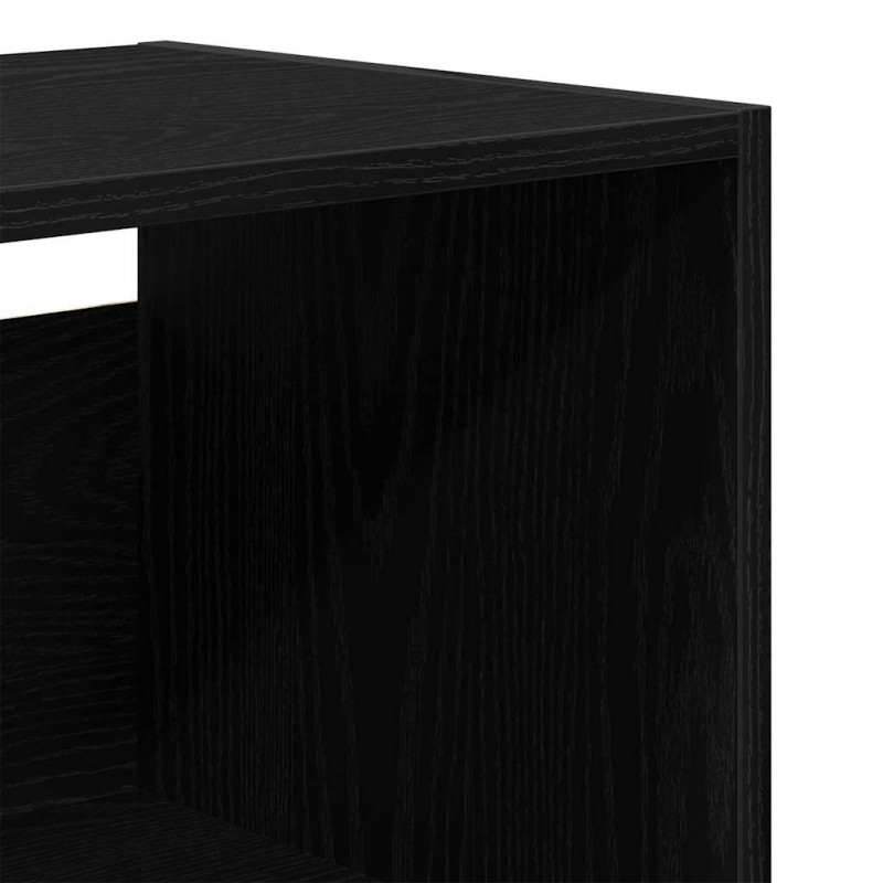 Highboard Czarny Dąb 69,5 x 34 x 180 cm Materiał drewnopochodny