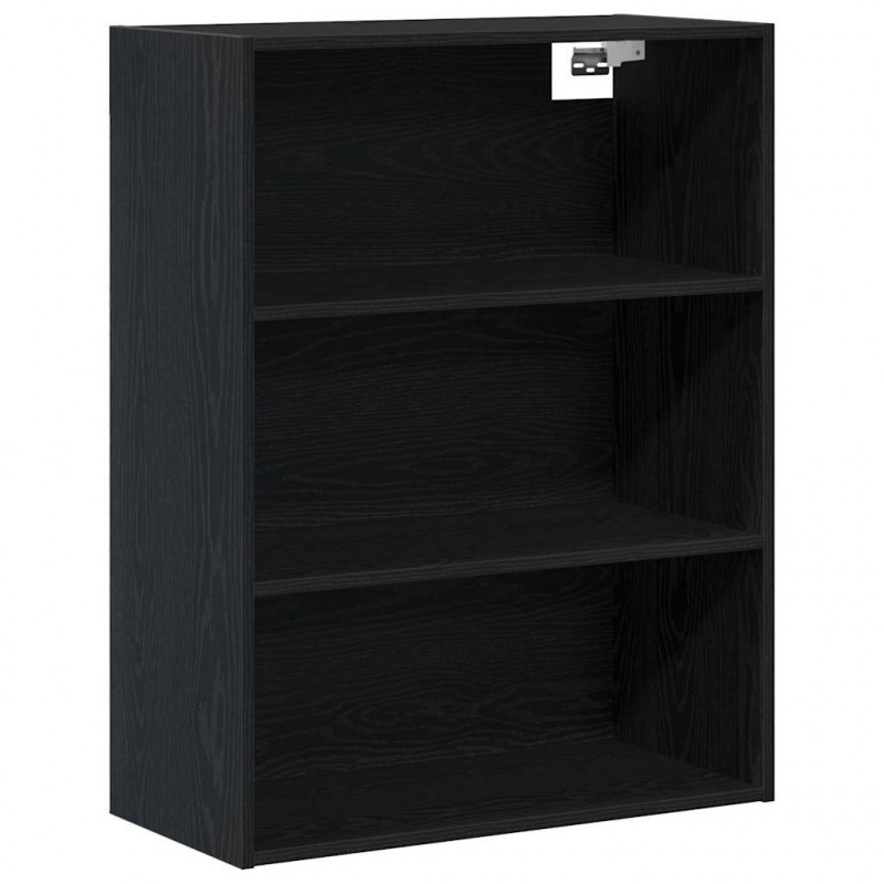 Highboard Czarny Dąb 69,5 x 34 x 180 cm Materiał drewnopochodny