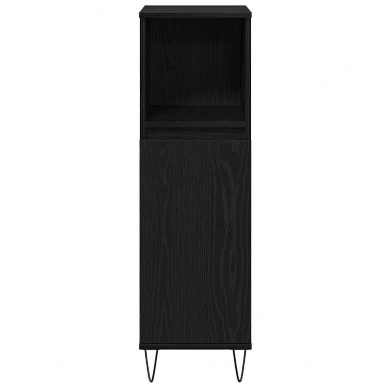 Zestaw mebli łazienkowych 3 pcs Czarny Dąb 30 x 30 x 190 cm