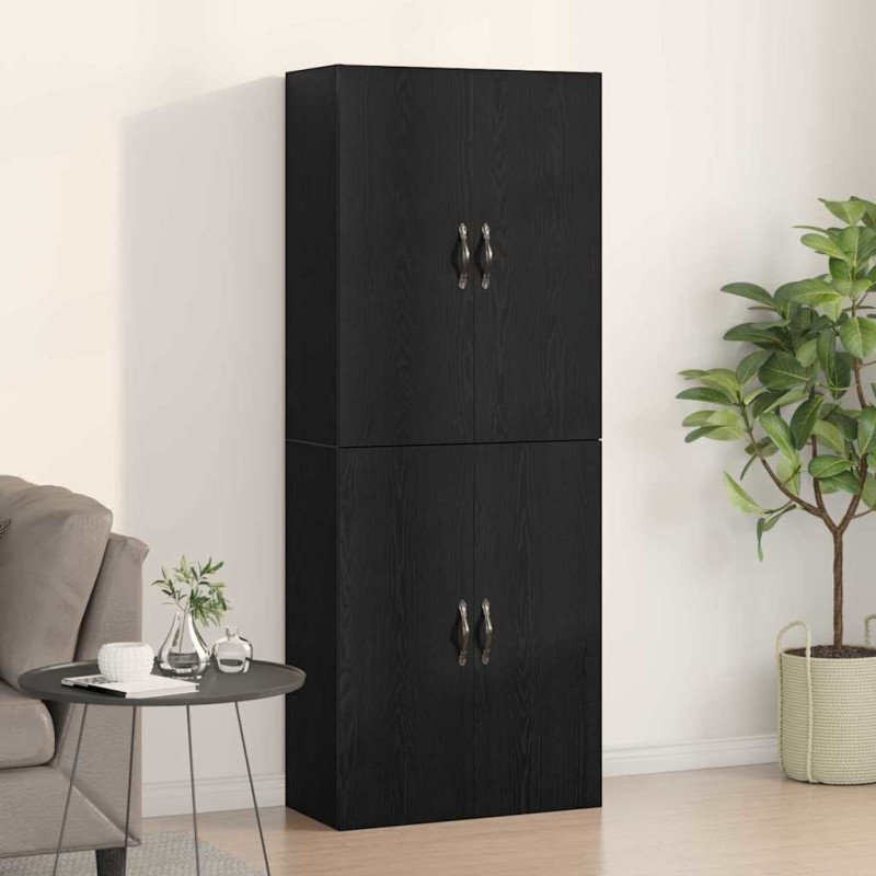 Szafka ścienna 2 pcs Czarny Dąb 69,5 x 34 x 90 cm