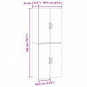 Szafka ścienna 2 pcs Czarny Dąb 69,5 x 34 x 90 cm