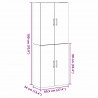 Szafka ścienna 2 pcs Czarny Dąb 69,5 x 34 x 90 cm