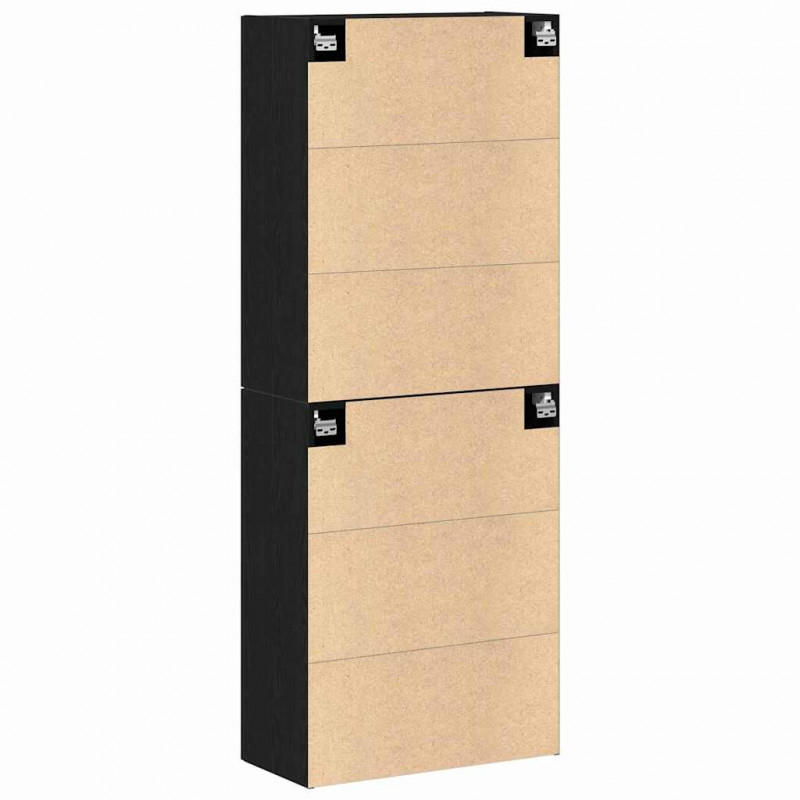 Szafka ścienna 2 pcs Czarny Dąb 69,5 x 34 x 90 cm
