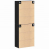 Szafka ścienna 2 pcs Czarny Dąb 69,5 x 34 x 90 cm