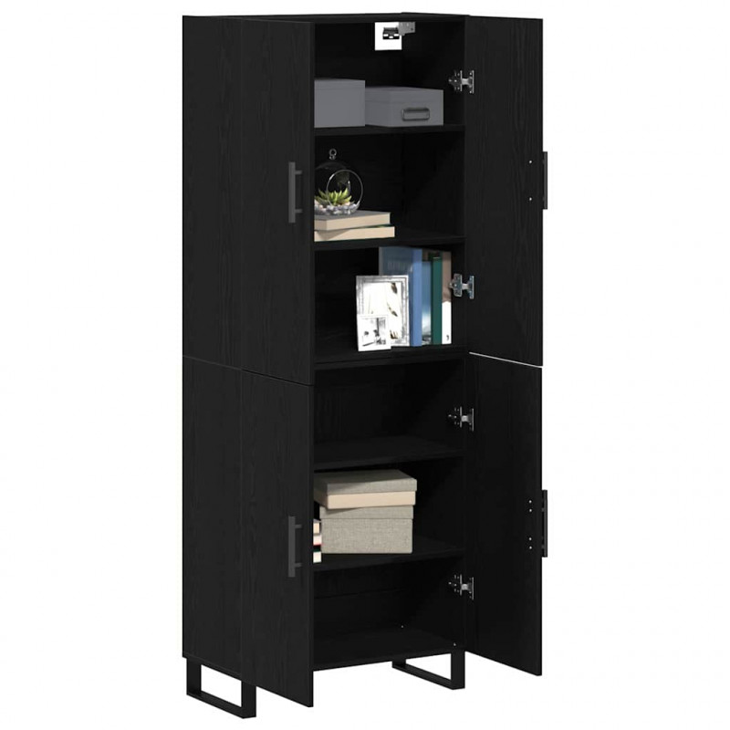 Highboard 2 pcs Czarny dąb 69,5 x 34 x 180 cm