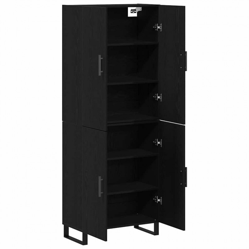 Highboard 2 pcs Czarny dąb 69,5 x 34 x 180 cm
