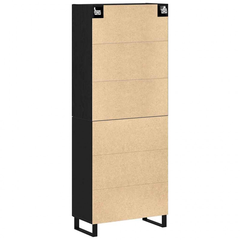Highboard 2 pcs Czarny dąb 69,5 x 34 x 180 cm