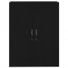 Highboard 2 pcs Czarny Dąb Drewno inżynieryjne i szkło