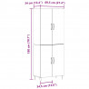Highboard 2 pcs Czarny Dąb Drewno inżynieryjne i szkło