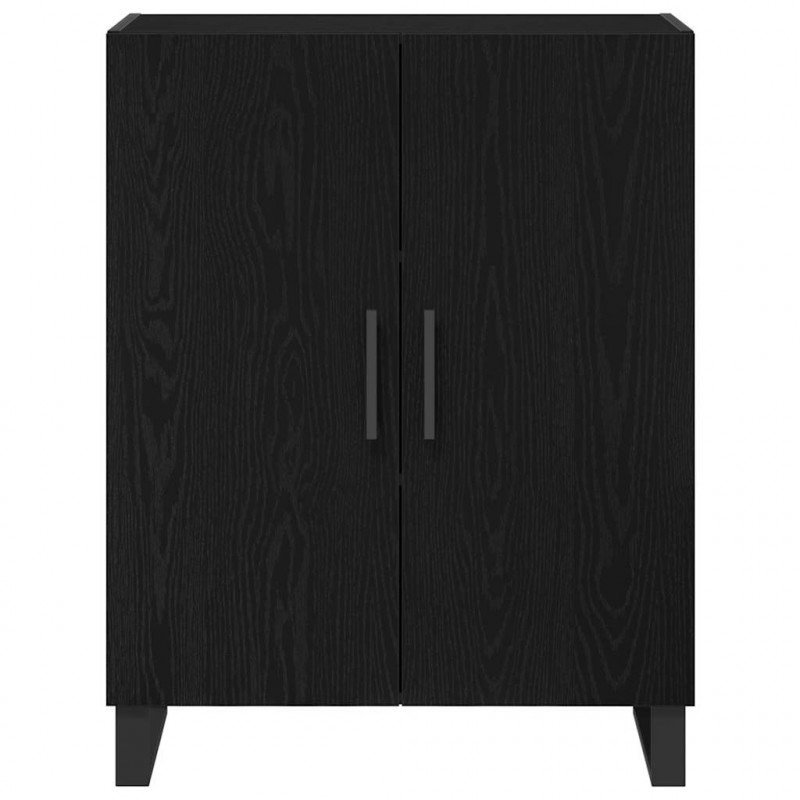 Highboard Czarny Dąb 69,5 x 34 x 180 cm Materiał drewnopochodny
