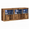 Komoda LED Ze LED Lights Stare drewno 162 x 37 x 67 cm