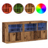 Komoda LED Ze LED Lights Stare drewno 162 x 37 x 67 cm