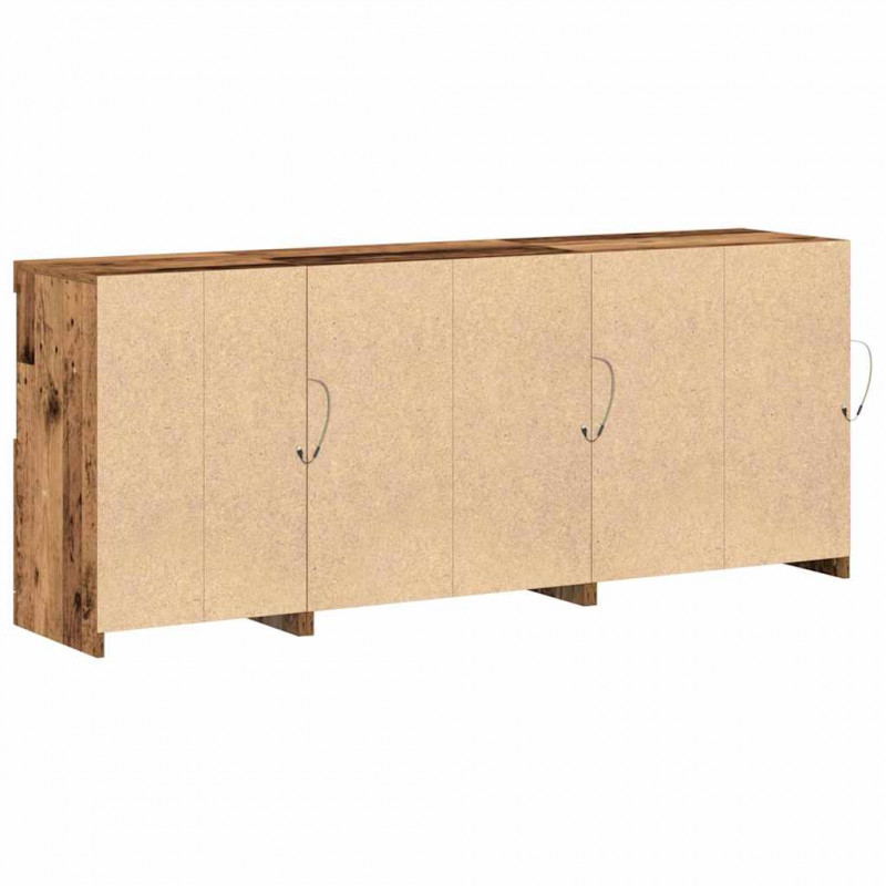Komoda LED Ze LED Lights Stare drewno 162 x 37 x 67 cm