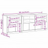 Komoda LED Ze LED Lights Stare drewno 181 x 37 x 67 cm