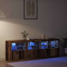 Komoda LED Ze LED Lights Stare drewno 202 x 37 x 67 cm