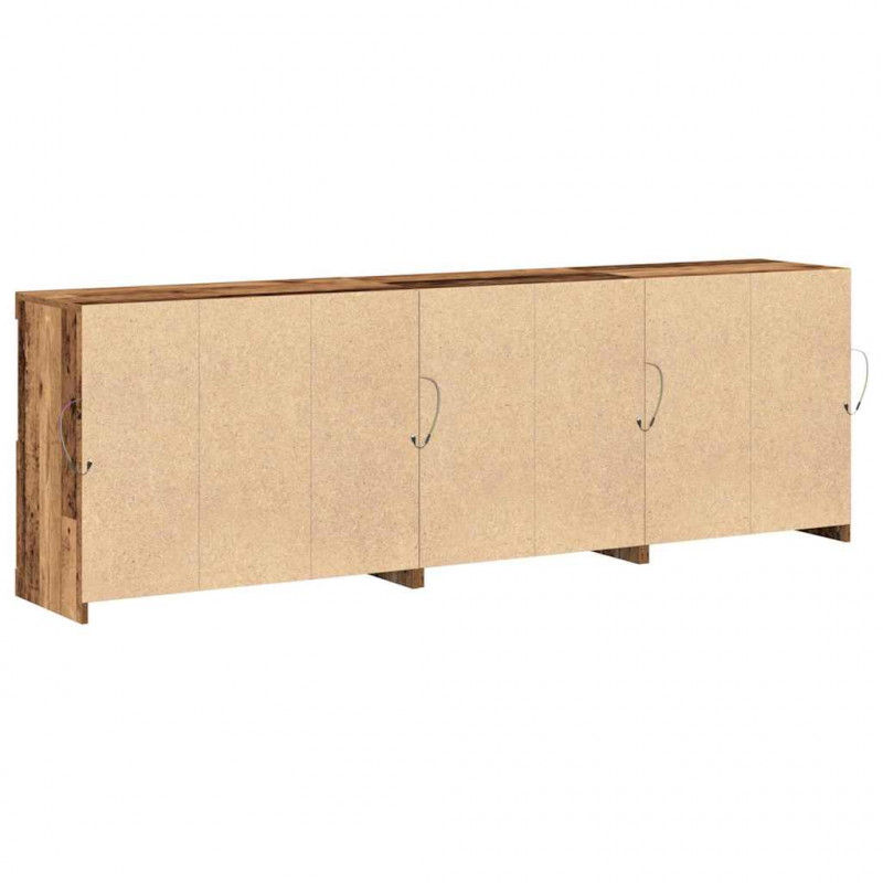 Komoda LED Ze LED Lights Stare drewno 202 x 37 x 67 cm