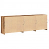 Komoda LED Ze LED Lights Stare drewno 202 x 37 x 67 cm