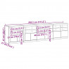 Komoda LED Ze LED Lights Stare drewno 283 x 37 x 67 cm
