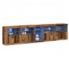 Komoda LED Ze LED Lights Stare drewno 283 x 37 x 67 cm