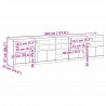 Komoda LED Ze LED Lights Stare drewno 283 x 37 x 67 cm