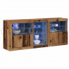 Komoda LED Ze LED Lights Stare drewno 162 x 37 x 67 cm
