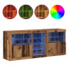 Komoda LED Ze LED Lights Stare drewno 162 x 37 x 67 cm