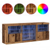 Komoda LED Ze LED Lights Stare drewno 181,5 x 37 x 67 cm