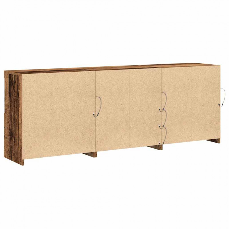 Komoda LED Ze LED Lights Stare drewno 181,5 x 37 x 67 cm