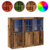 Komoda LED Ze LED Lights 3 pcs Stare drewno 123 x 37 x 100 cm