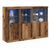 Komoda LED Ze LED Lights Stare drewno 142,5 x 37 x 100 cm