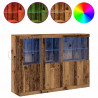 Komoda LED Ze LED Lights Stare drewno 142,5 x 37 x 100 cm