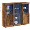 Komoda LED Ze LED Lights Stare drewno 123 x 37 x 100 cm